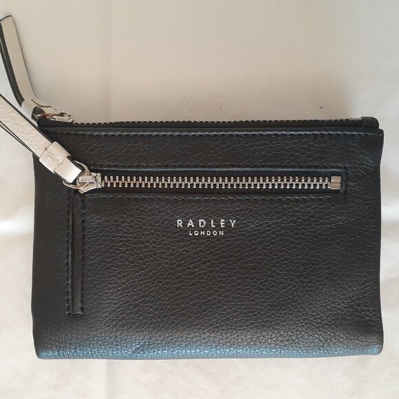 Radley Leather Bifold Wallet Silver Scottie logo - Picture 4 of 12